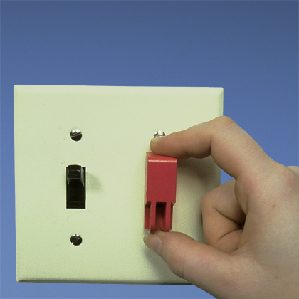 Typical Universal Toggle Switch Lockout Device