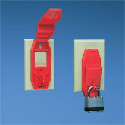 Typical Universal Toggle and Rocker Switch Lockout Device