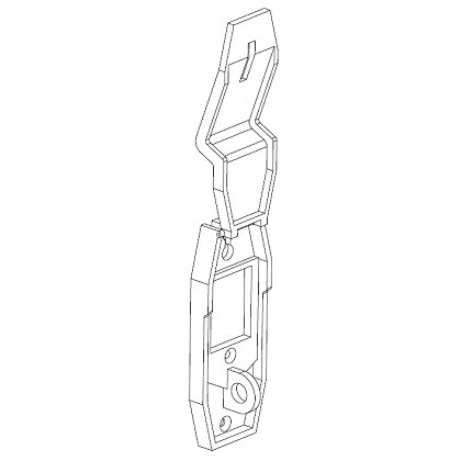 Universal Toggle and Rocker Switch Lockout Device - 3D CAD Open View